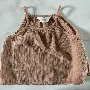H&M Girl’s Brown Crinkle Top